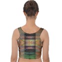 Fractal Design Pattern Decorative Velvet Crop Top View2