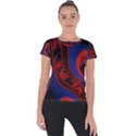 Fractal Abstract Pattern Circles Short Sleeve Sports Top  View1