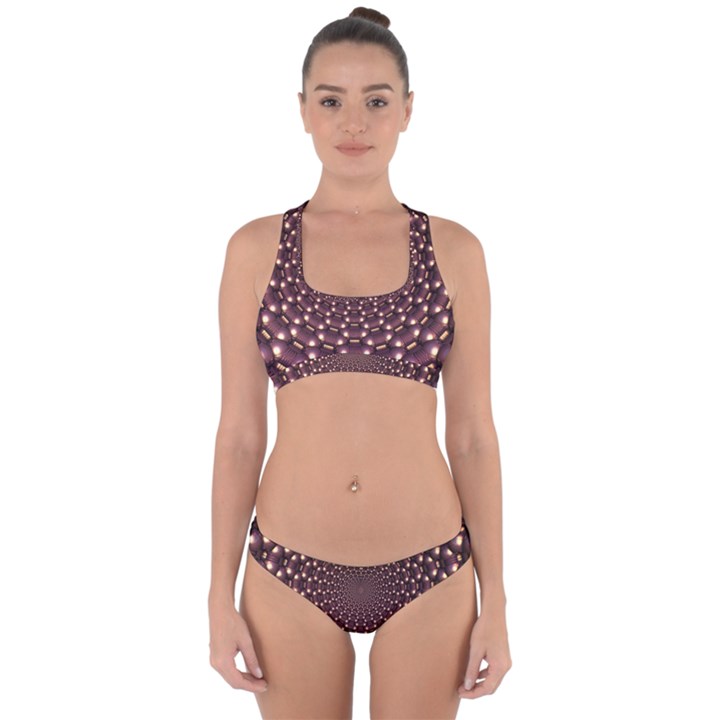 Background Sphere Balls Reflection Cross Back Hipster Bikini Set