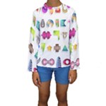 Shapes Abstract Set Pack Kids  Long Sleeve Swimwear