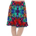 Abstract Art Background Design Fishtail Chiffon Skirt