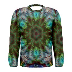 Abstract Art Background Flames Men s Long Sleeve Tee