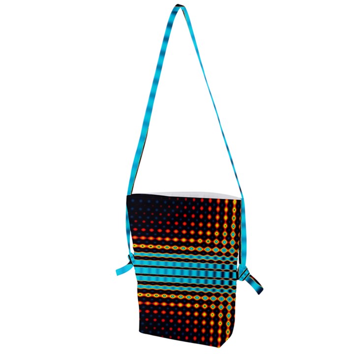Signal Background Pattern Light Folding Shoulder Bag