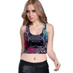 Fractal Artwork Abstract Background Art Pattern Racer Back Crop Top