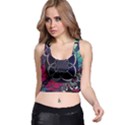 Fractal Artwork Abstract Background Art Pattern Racer Back Crop Top View1