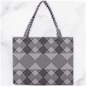 Monochrome Geometric Herringbone Seamless Pattern Vector Mini Tote Bag View1
