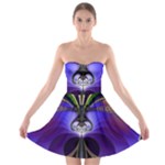 Abstract Art Artwork Fractal Design Pattern Strapless Bra Top Dress
