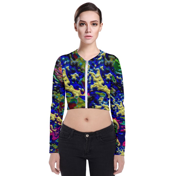 3d colorful texture 2                      Zip Up Bomber Jacket