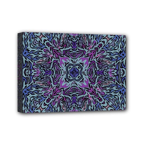 Pattern Fire Purple Repeating Mini Canvas 7  X 5  (stretched)