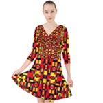 Abp RBY-2 Quarter Sleeve Front Wrap Dress