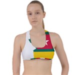 Togo Flag Map Geography Outline Criss Cross Racerback Sports Bra