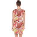 Background Floral Pattern Structure Capsleeve Drawstring Dress  View2