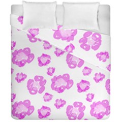 Pink Flower Duvet Cover Double Side (california King Size)