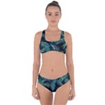 Palms Pattern Design Criss Cross Bikini Set