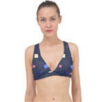 Memphis Pattern With Geometric Shapes Classic Banded Bikini Top