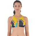 Abstract Colorful Pattern Shape Design Background Perfectly Cut Out Bikini Top View1