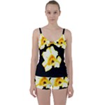 Yellow and Orange Tulip Tie Front Two Piece Tankini