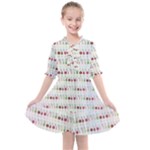 Wine Glass Pattern Kids  All Frills Chiffon Dress