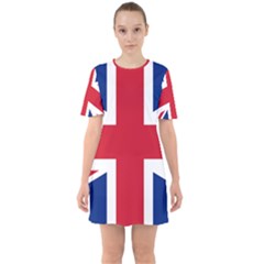 Uk Flag Sixties Short Sleeve Mini Dress