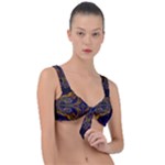 Abstract Art Artwork Fractal Front Tie Bikini Top