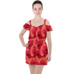 Poppies  Ruffle Cut Out Chiffon Playsuit