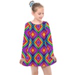 ABSTRACT-B-1 Kids  Long Sleeve Dress