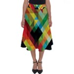 Pattern Colorful Geometry Abstract Wallpaper Perfect Length Midi Skirt
