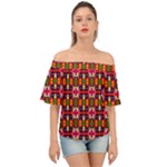 Abstract 40 Off Shoulder Short Sleeve Top