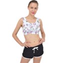 Unicorn Seamless Pattern Background Vector (1) V-Back Sports Bra View1