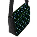 Carnation Pattern Black Flap Closure Messenger Bag (S) View2