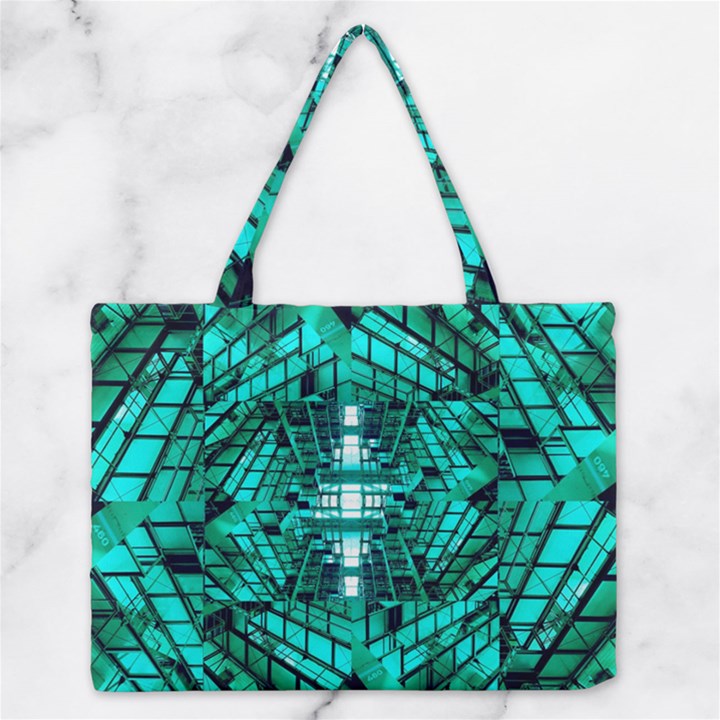 Texture Building Structure Pattern Zipper Medium Tote Bag