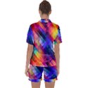 Abstract Background Colorful Pattern Satin Short Sleeve Pyjamas Set View2