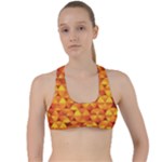 Background Triangle Circle Abstract Criss Cross Racerback Sports Bra