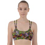 Halloween Doodle Vector Seamless Pattern Line Them Up Sports Bra