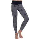 Gadsden Flag Don t tread on me black and gray snake and metal gothic crosses Kids  Lightweight Velour Classic Yoga Leggings