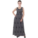 Gadsden Flag Don t tread on me black and gray snake and metal gothic crosses Empire Waist Velour Maxi Dress