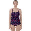 Rhombus squares and triangle                                                 Twist Front Tankini Set View1