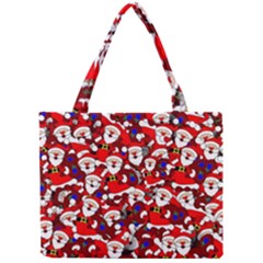 Nicholas Santa Christmas Pattern Mini Tote Bag