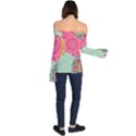 Art Abstract Pattern Off Shoulder Long Sleeve Top View2