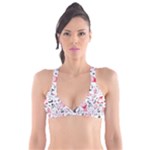 Christmas Themed Seamless Pattern Plunge Bikini Top