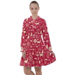 Christmas Pattern Background All Frills Chiffon Dress