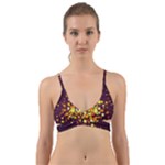 Colorful Confetti Stars Paper Particles Scattering Randomly Dark Background With Explosion Golden St Wrap Around Bikini Top