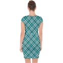 Tartan Scotland Seamless Plaid Pattern Vintage Check Color Square Geometric Texture Capsleeve Drawstring Dress  View2