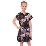 Purple Snowballs Kids  Drop Waist Dress