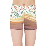 Floral Background Abstract Pattern Kids  Sports Shorts