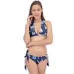 Colorful Cute Cats Seamless Pattern Tie It Up Bikini Set