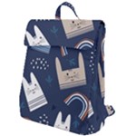 Colorful Cute Cats Seamless Pattern Flap Top Backpack