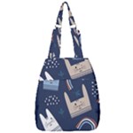Colorful Cute Cats Seamless Pattern Center Zip Backpack