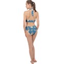 Seamless Pattern Funny Astronaut Outer Space Transportation Halter Side Cut Swimsuit View2