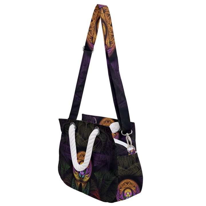 Fractal Abstract Background Pattern Rope Handles Shoulder Strap Bag